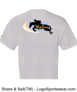 The Big Easy T-Shirt, Ash, BACK Logo Printed Design Zoom